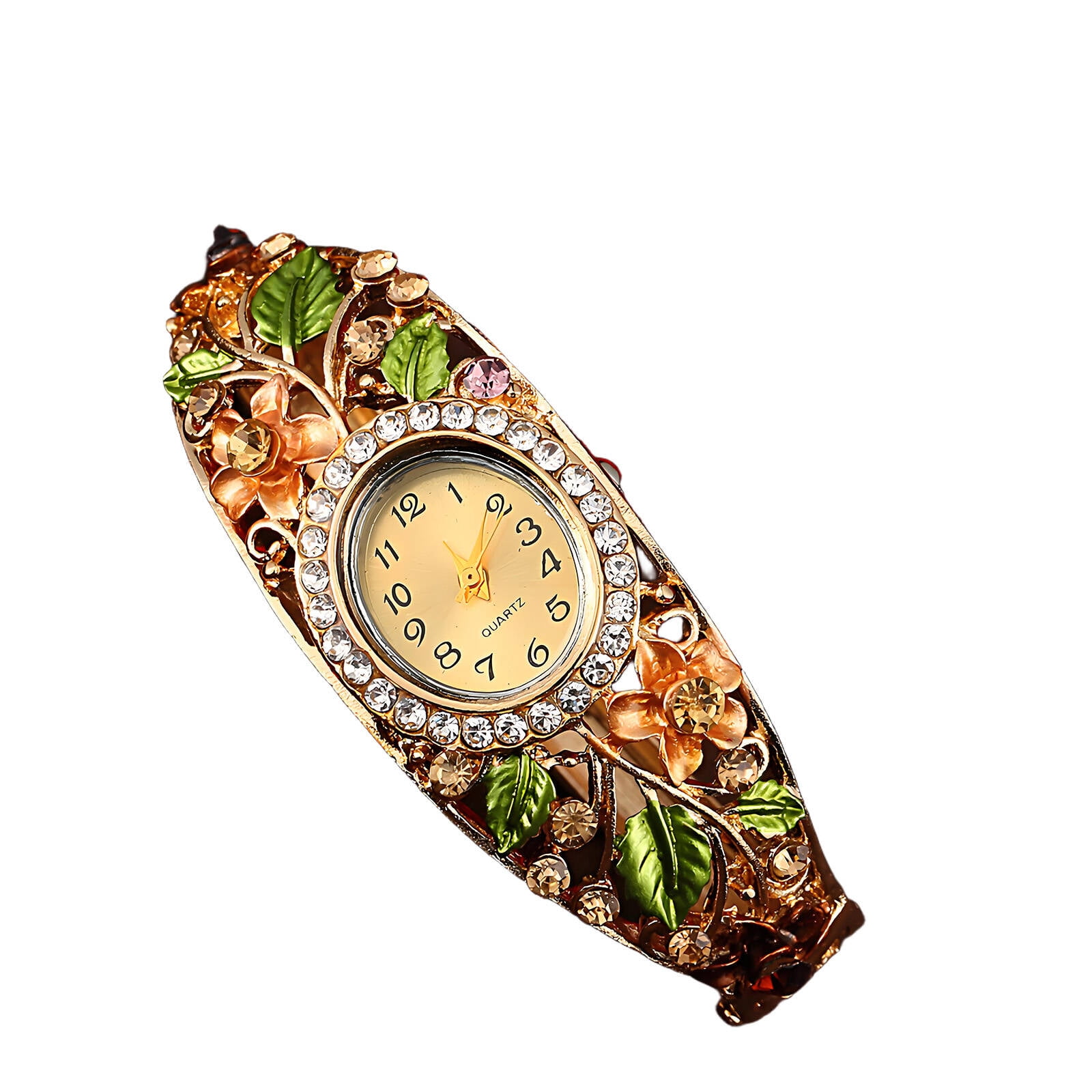 Watches for Women,Chinese Floral Design Womens Watch,Quartz Precision Luxurious Diamond Accents Office Gifts for Women,Style6